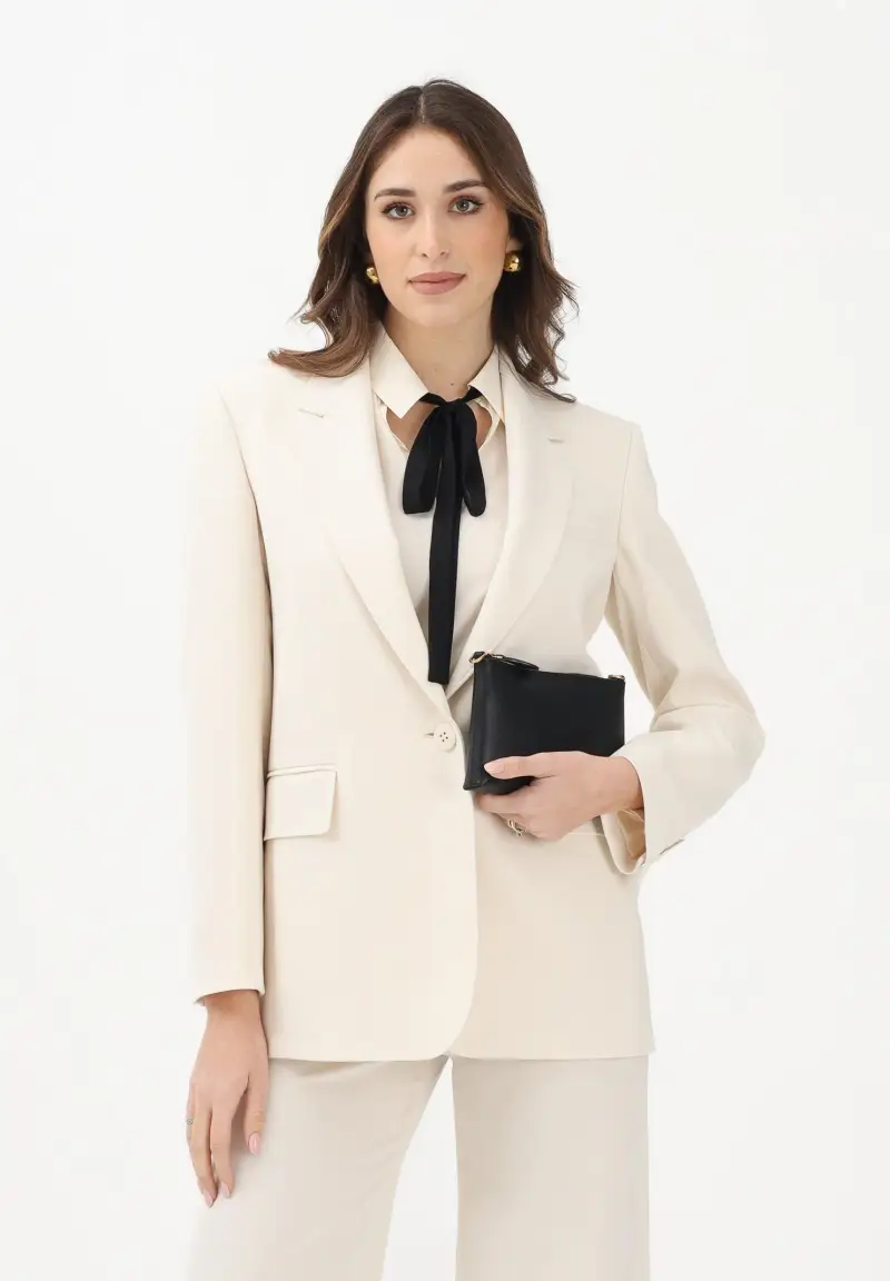 MAX MARA Giacca monopetto MSTBOSCO panna da donna miniatura 2