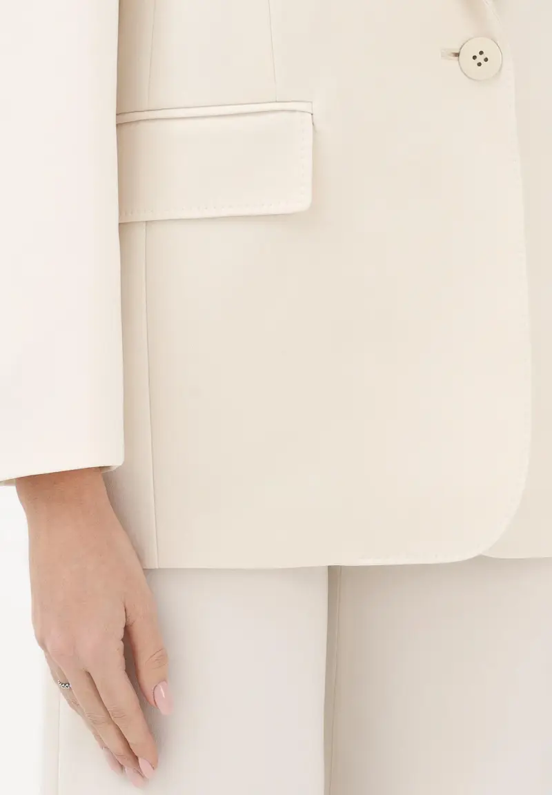 MAX MARA Giacca monopetto MSTBOSCO panna da donna miniatura 3