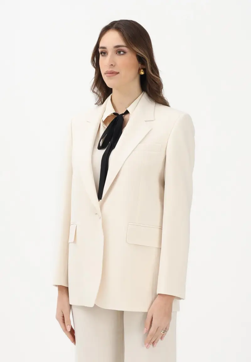 MAX MARA Giacca monopetto MSTBOSCO panna da donna