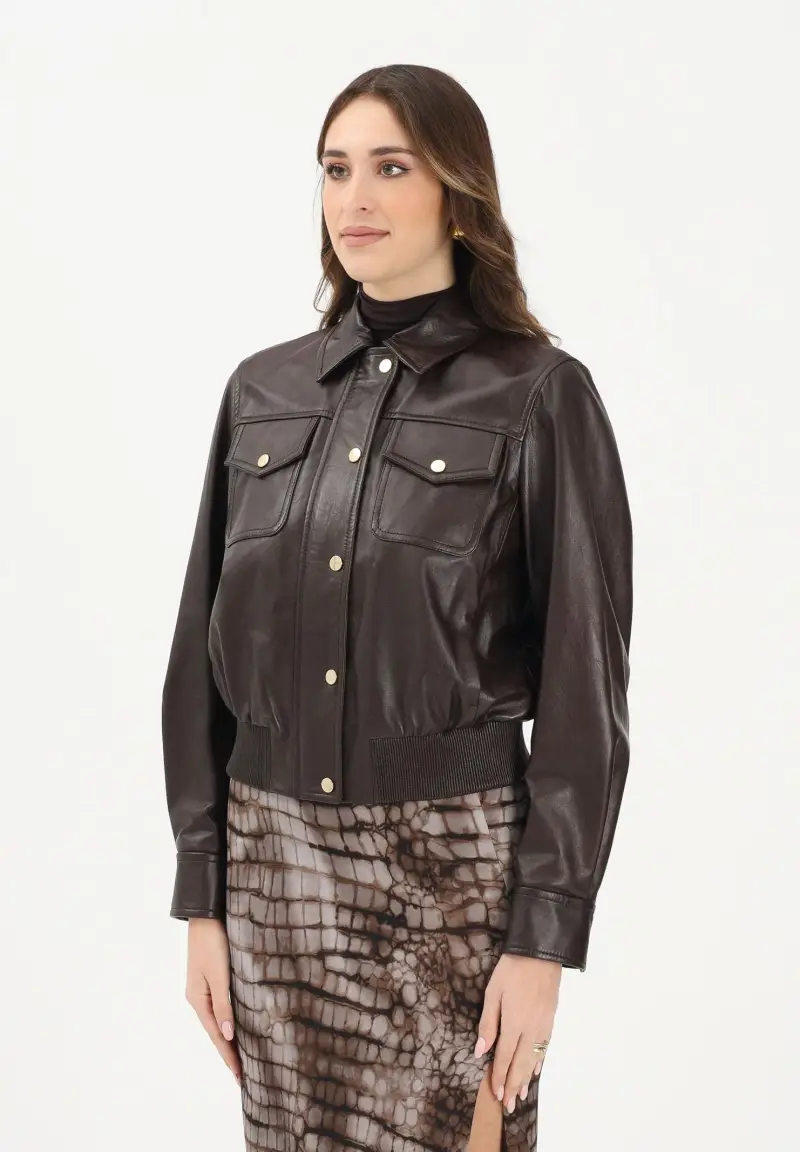 MAX MARA Giubbotto in pelle MSTBIADA marrone da donna