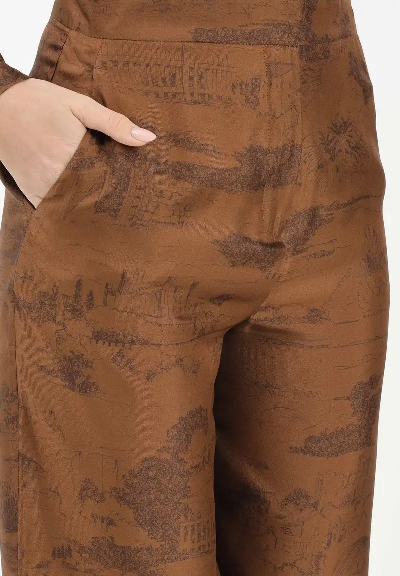 MAX MARA Pantalone ampio MSTVASAIO marrone da donna miniatura 3