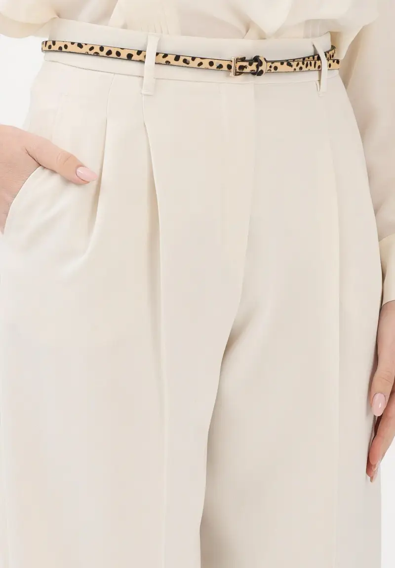 MAX MARA Pantalone elegante MSTCORVINO panna da donna miniatura 3