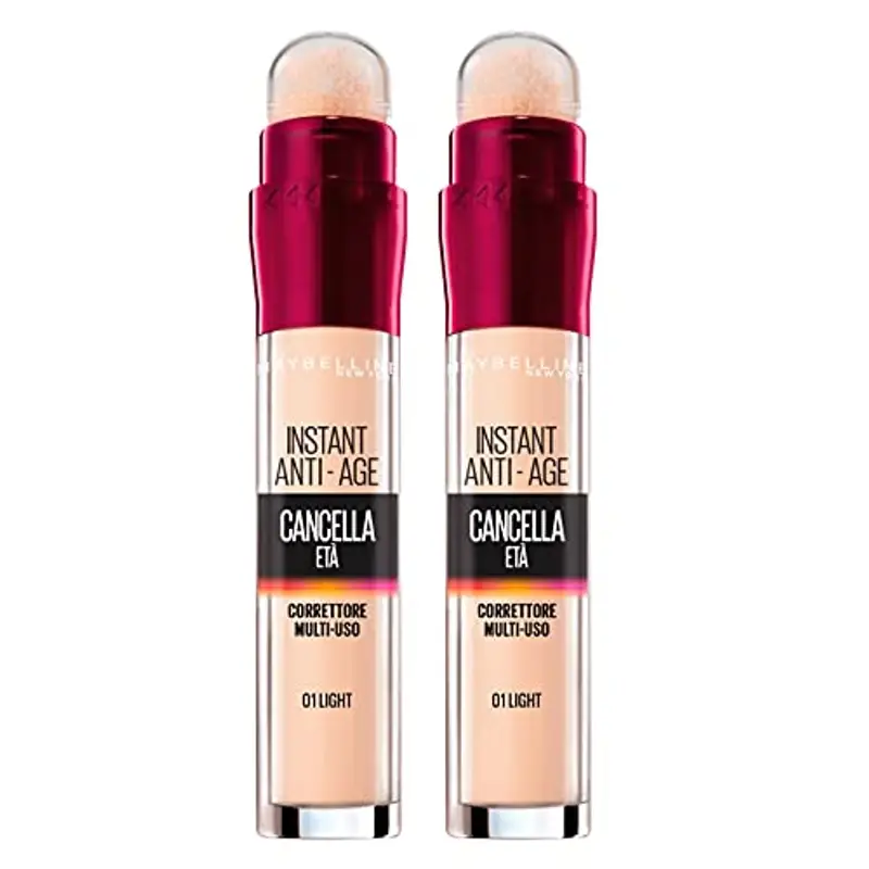 Maybelline New York Correttore Liquido il Cancella Età, Confezione da 2 Pezzi, Light