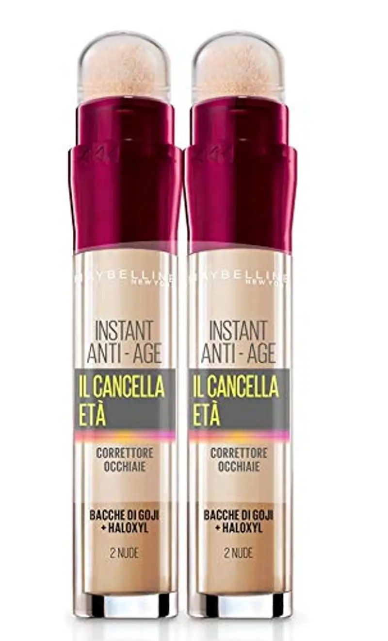 Maybelline New York Correttore Liquido il Cancella Età, Confezione da 2 Pezzi, Nude