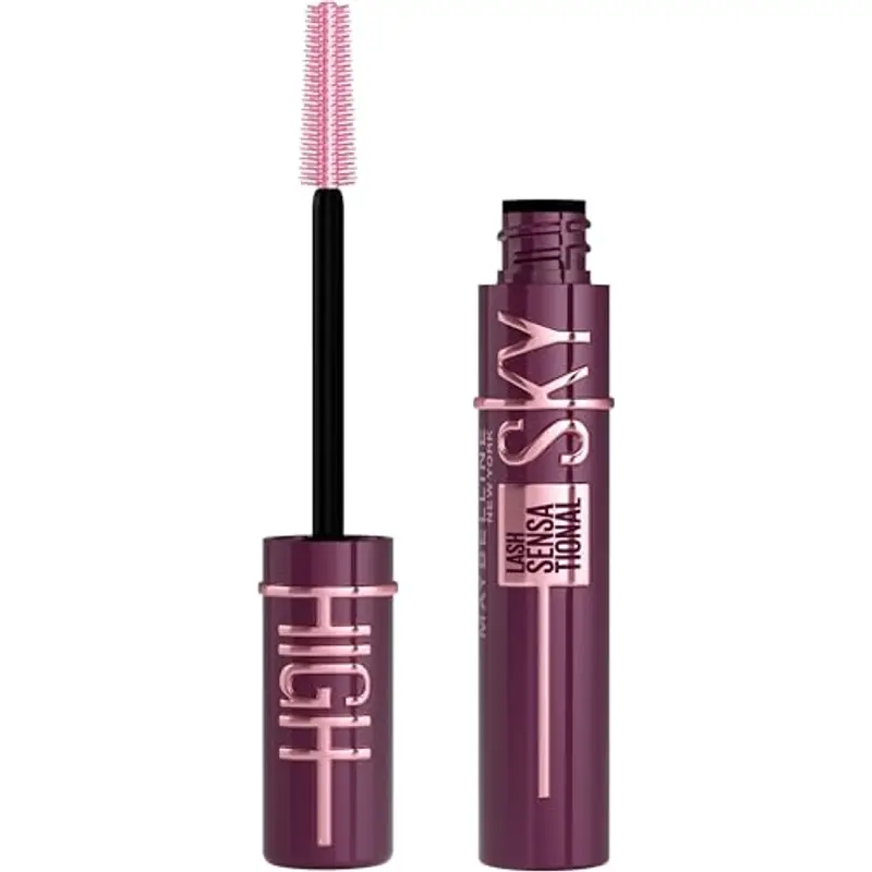 Maybelline New York Mascara Allungante e Volumizzante, Lunghezza e Volume Senza Limiti, Tenuta 24H, Arricchito con Pigmenti Color Borgogna, Mascara Sky High, Tonalità: Burgundy Haze, 7,2 ml