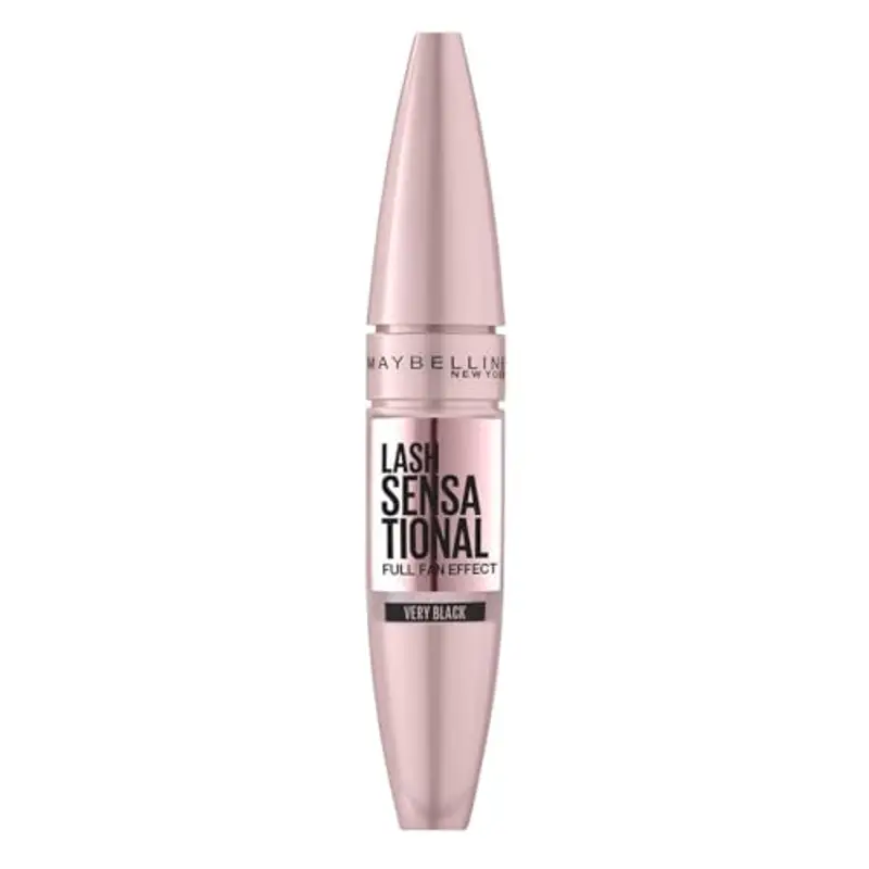 Maybelline New York Mascara Ciglia Sensazionali, Volumizzante, Effetto Ventaglio sulle Ciglia, Very Black, 9,5 ml