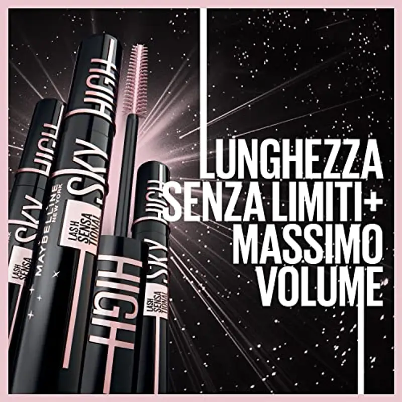 Maybelline New York Mascara Lash Sensational Sky High Cosmic Black, Per Ciglia Lunghe e Voluminose Ancora più Nere, 7, 2 ml miniatura 2