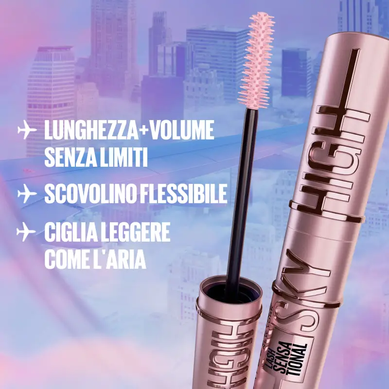 Occhi Mascara Ciglia Sensazionali Sky High Blue Mist - Mascara miniatura 3