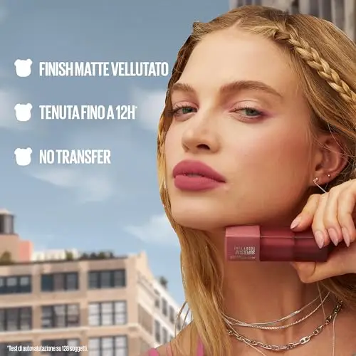 Maybelline New York Teddy Tint, Tinta Labbra A Lunga Tenuta, Effetto Matte Vellutato, Tenuta 12H, Formula miniatura 3