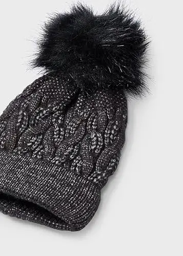 Mayoral Cappello pompon bambina Grigio Antracite 90 miniatura 2