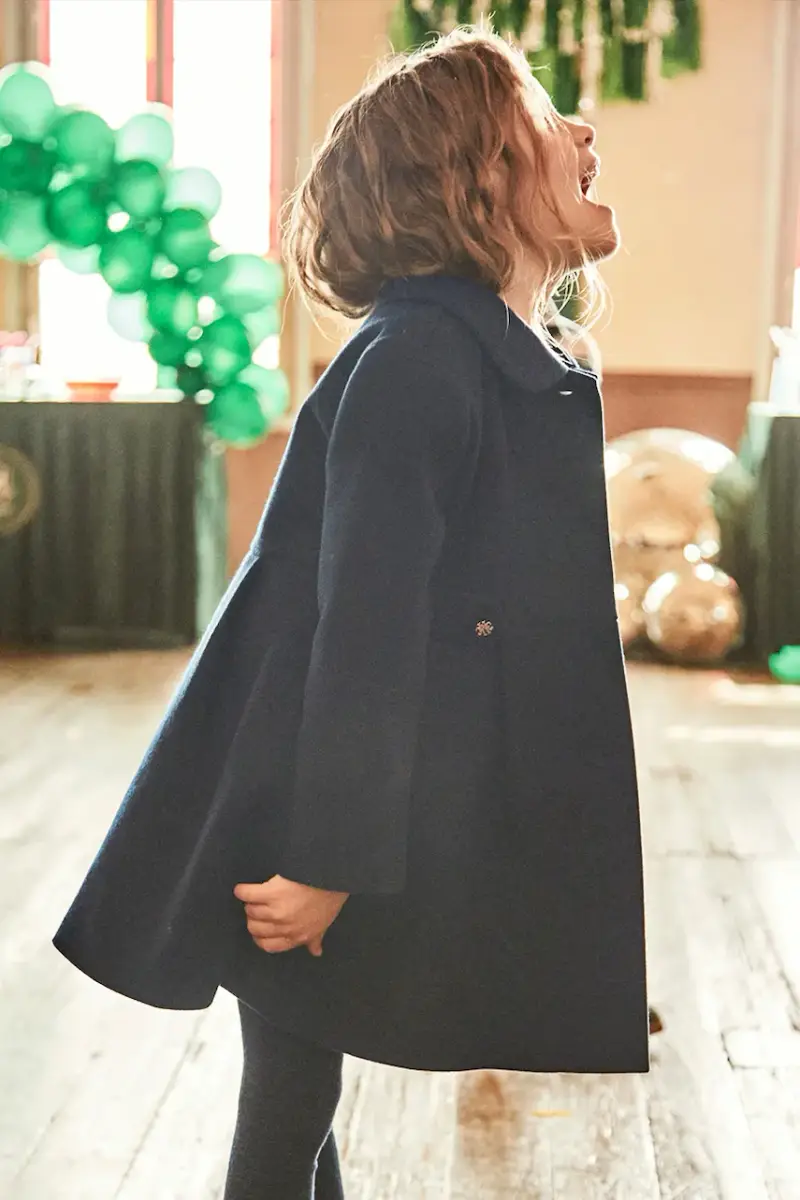cappotto bambino/a Blu navy miniatura 5