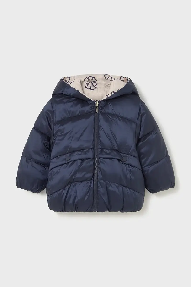 giacca a doppia faccia per neonati colore beige 2437 miniatura 3