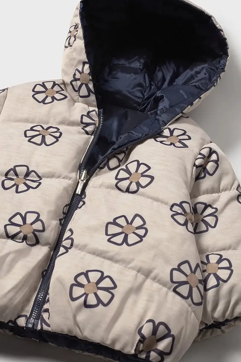 giacca a doppia faccia per neonati colore beige 2437 miniatura 4