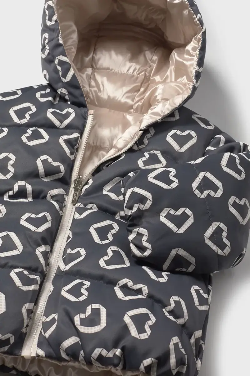 giacca a doppia faccia per neonati Grigio miniatura 5