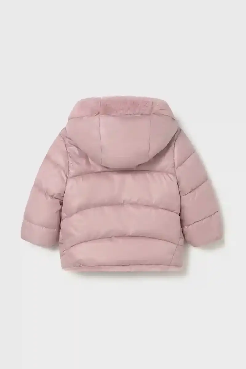 Mayoral Giacca Neonato Rosa con Pelliccia Artificiale miniatura 2