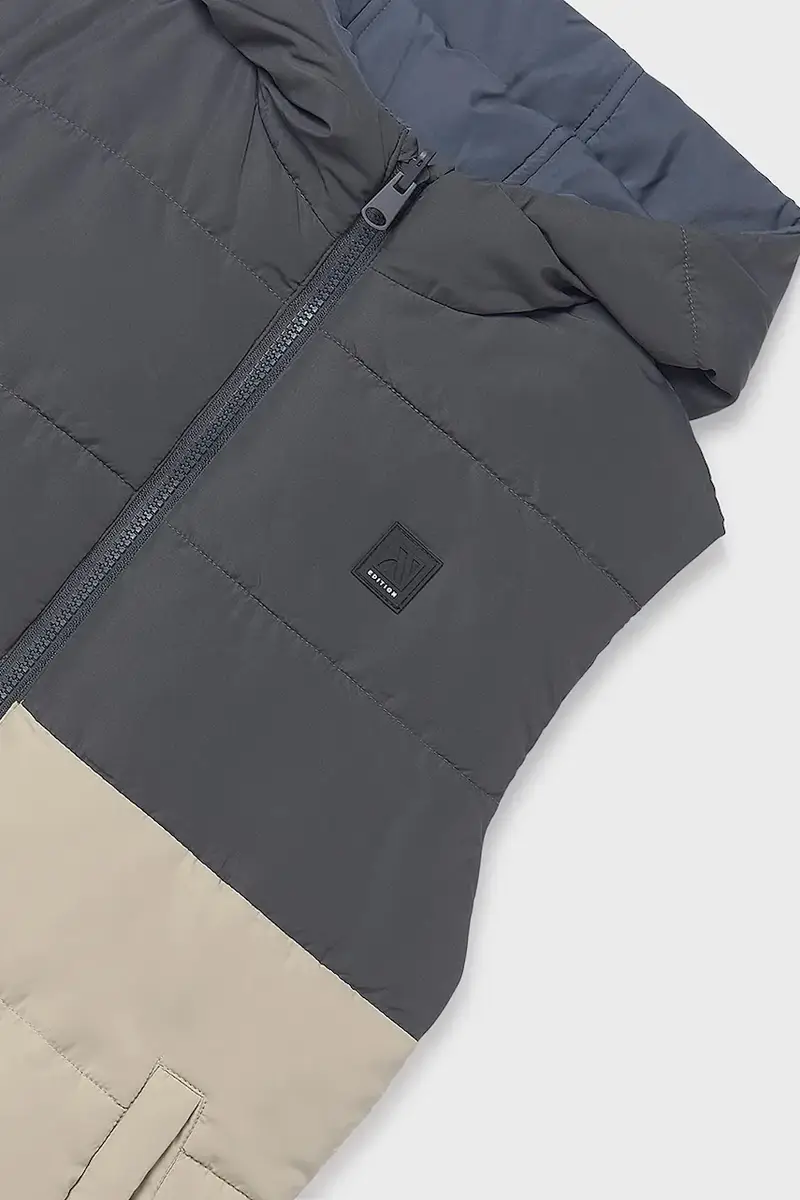 gilè bilaterale bambino/a colore marrone 7306 miniatura 3