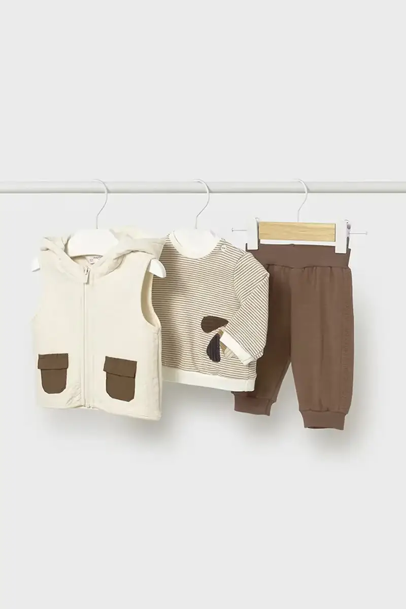 set per bambini pacco da 3 colore marrone 2640