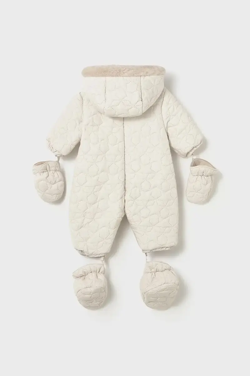 Mayoral Newborn Tuta Neonato beige in Poliestere Riciclato miniatura 2