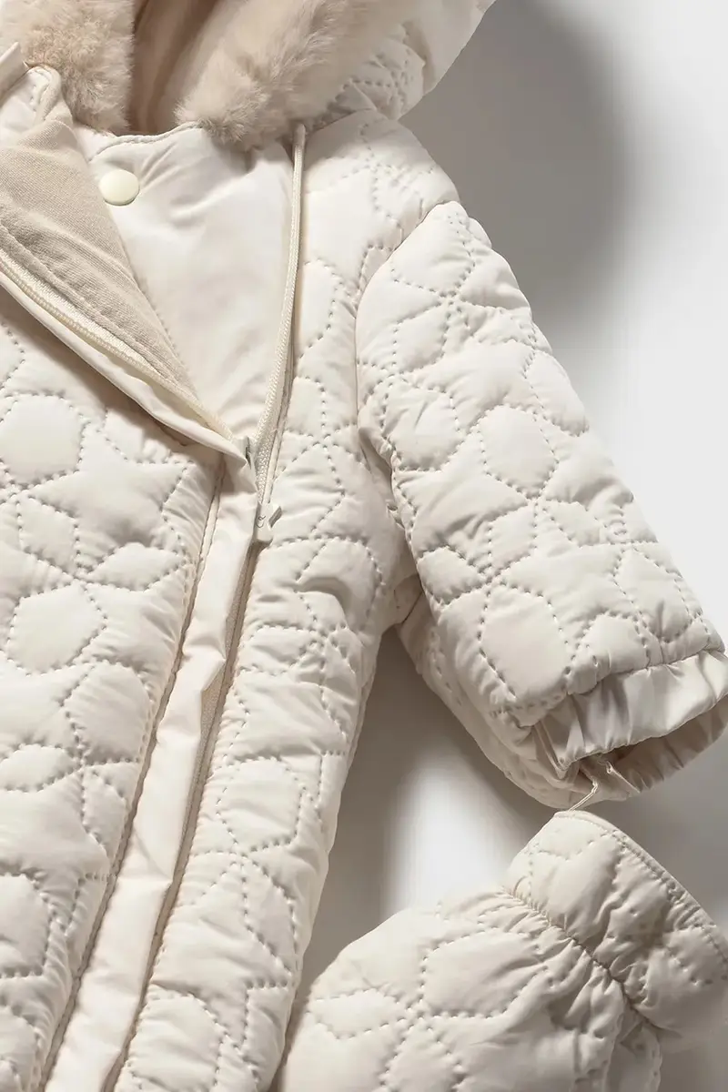 Mayoral Newborn Tuta Neonato beige in Poliestere Riciclato miniatura 3