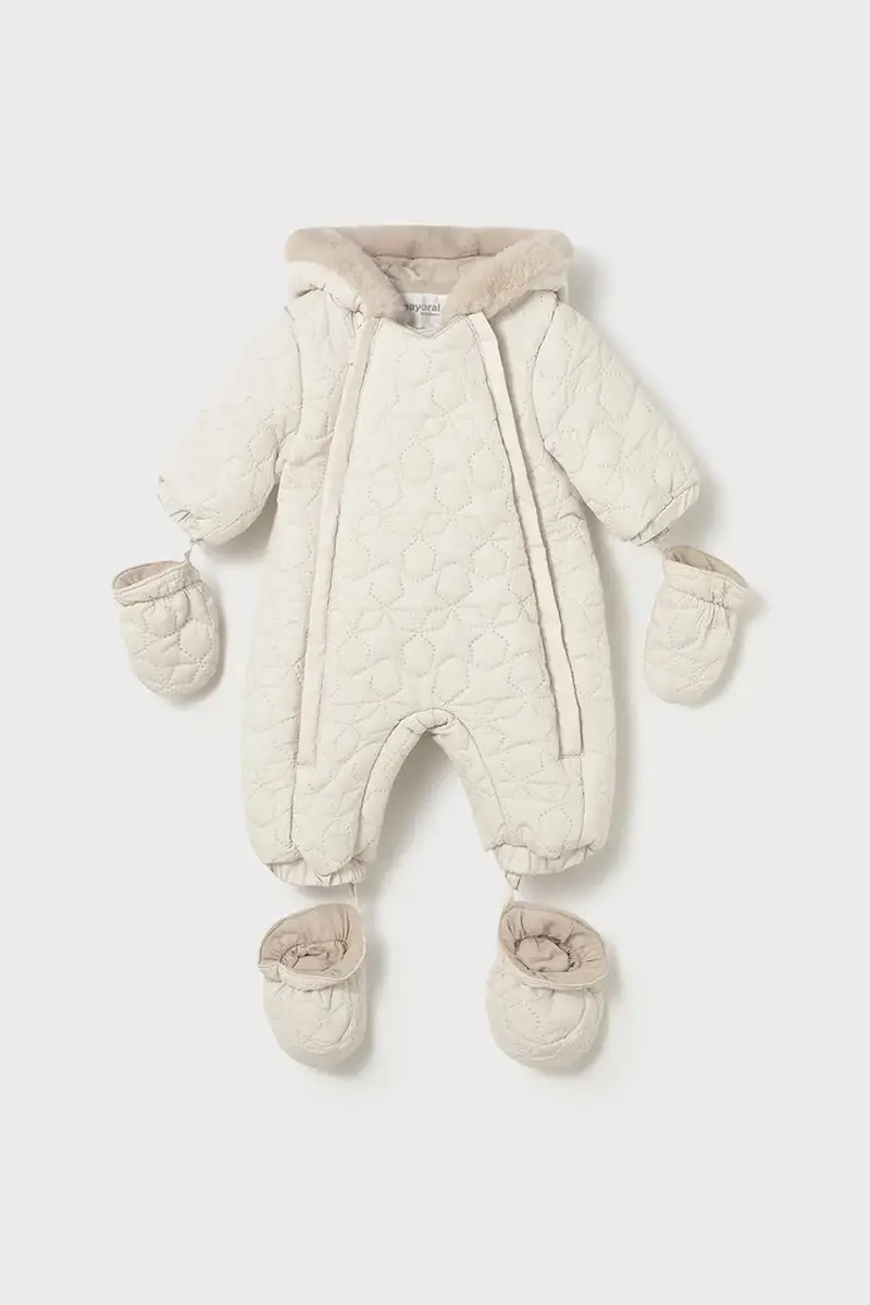 Mayoral Newborn Tuta Neonato beige in Poliestere Riciclato