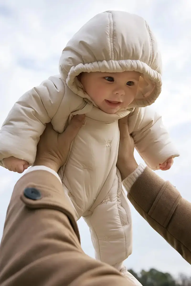 tuta neonato Beige
