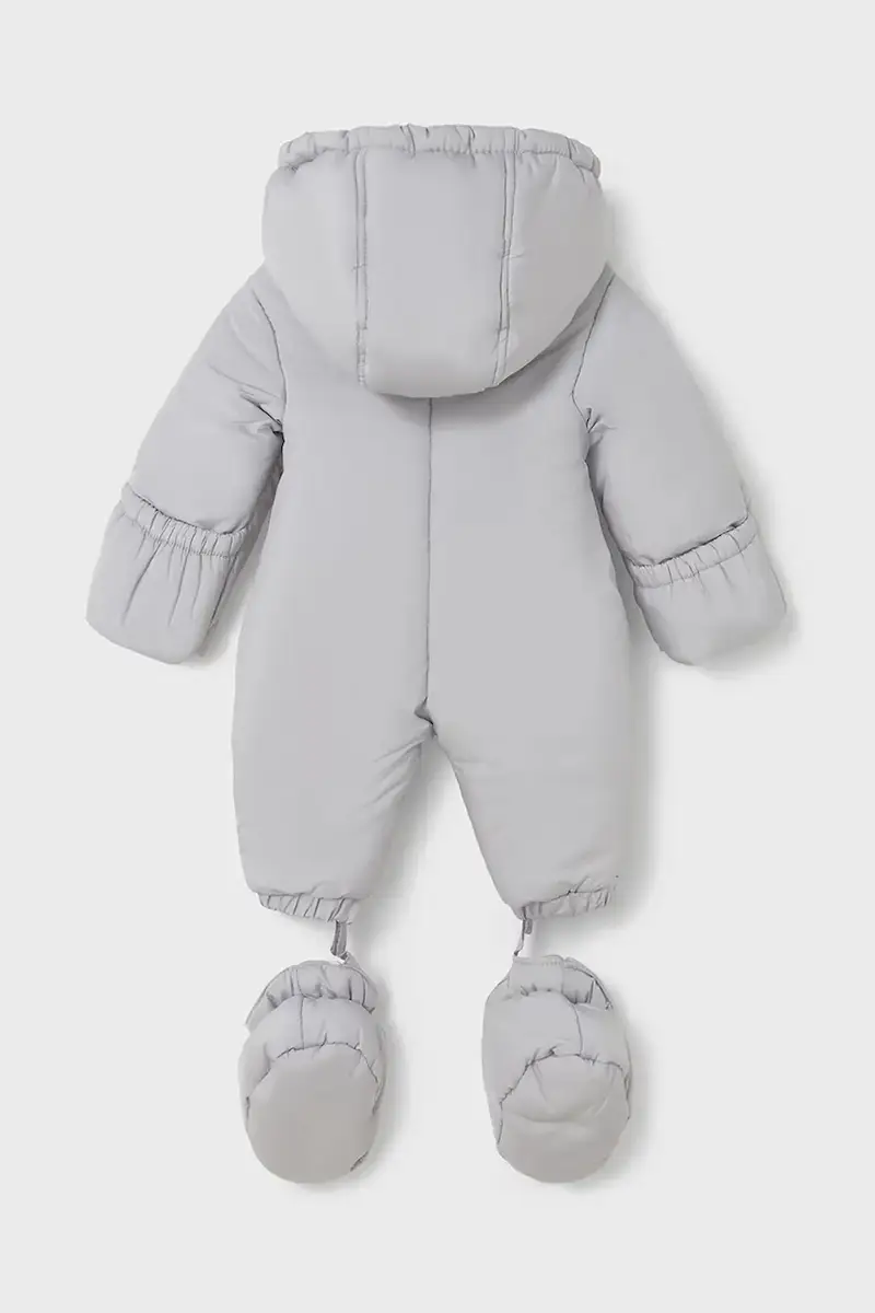 Mayoral Newborn Tuta neonato grigia con cappuccio miniatura 2
