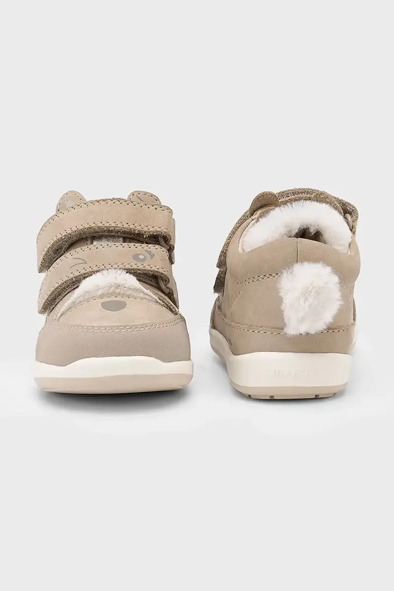 scarpe basse in pelle bambini colore beige 42589 miniatura 2