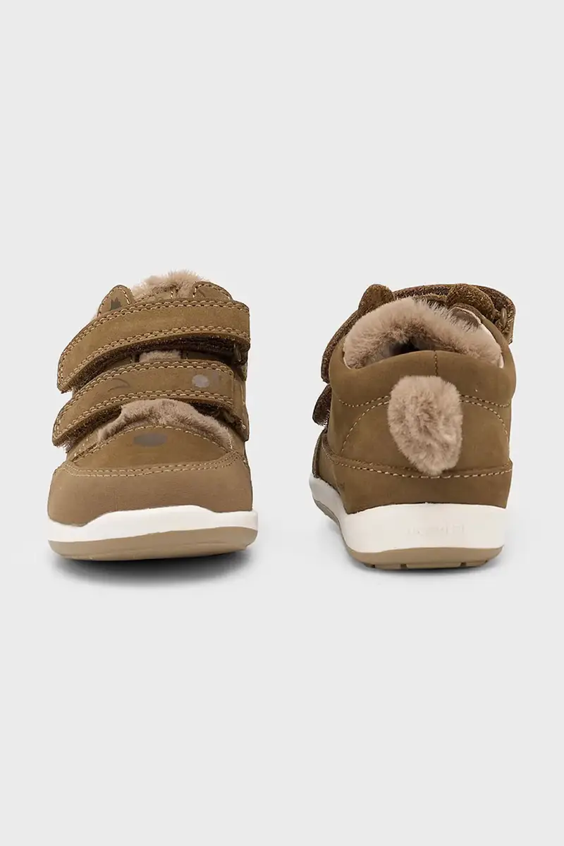 scarpe basse in pelle bambini colore marrone 42589 miniatura 2