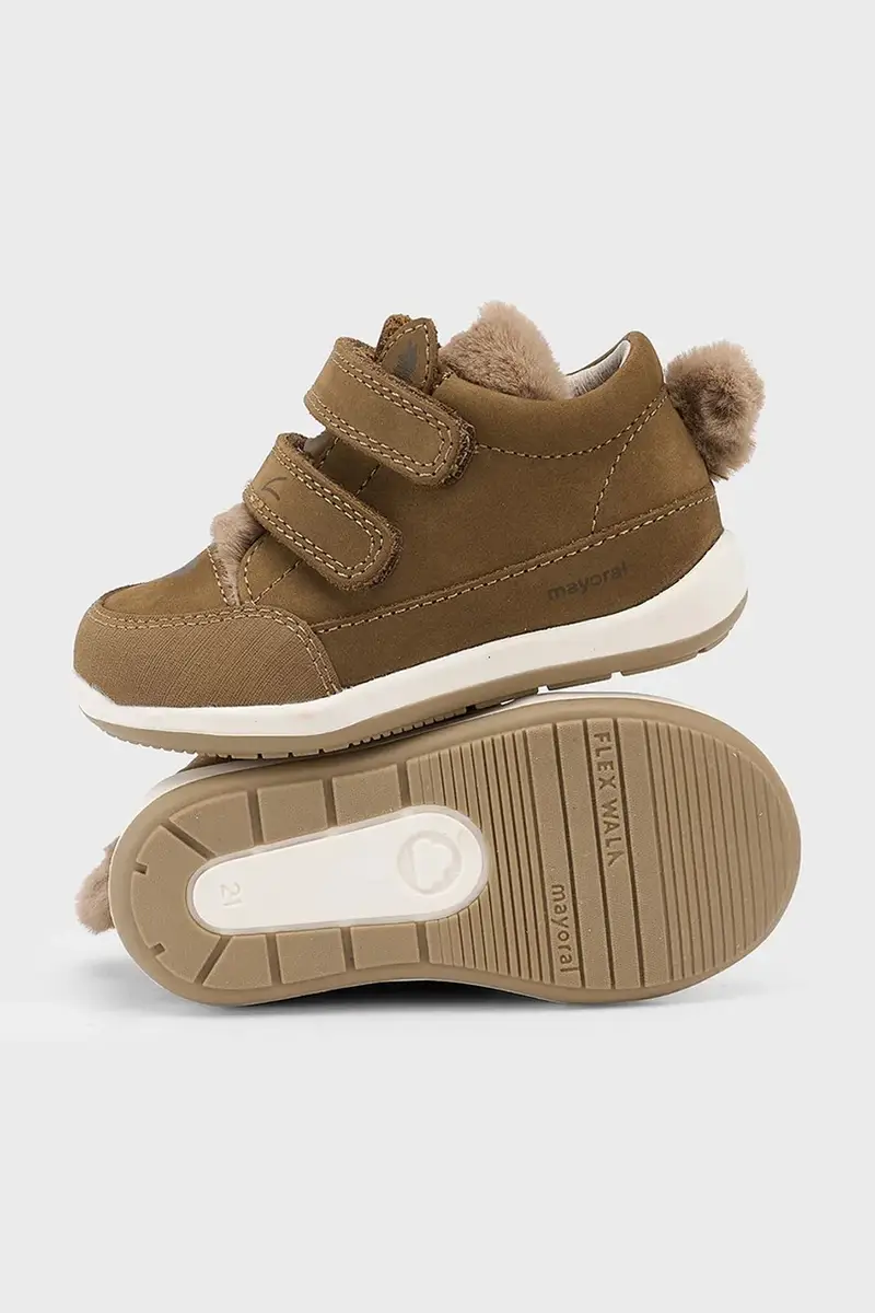 scarpe basse in pelle bambini colore marrone 42589 miniatura 3