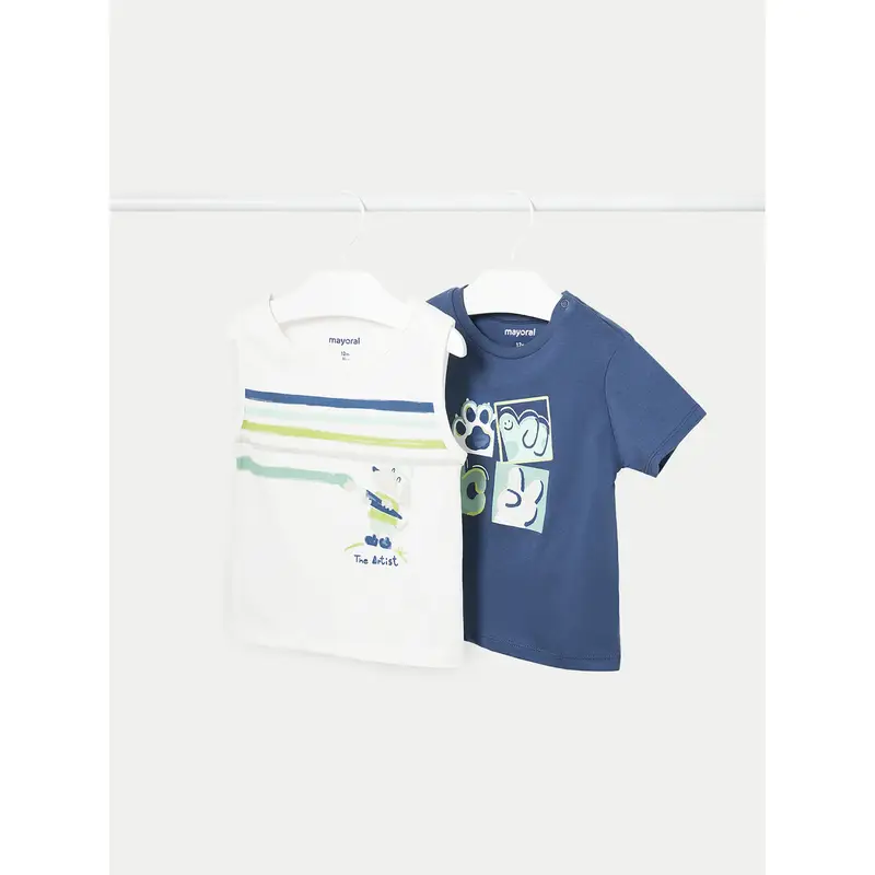Set di t-shirt 01032 Blu Regular Fit