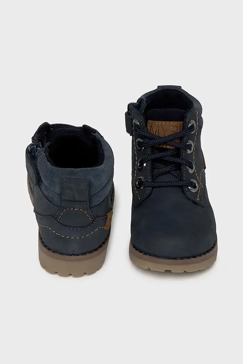 stivali invernali in nubuck per bambini Blu navy miniatura 2