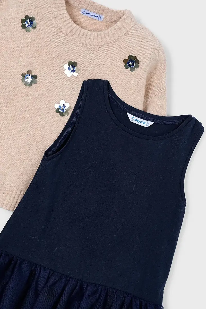 vestito bambina colore beige 4918 miniatura 3