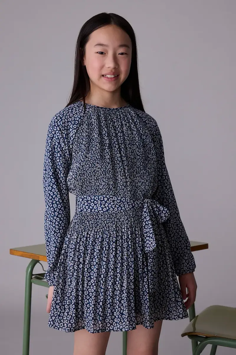 vestito bambina colore blu 7914