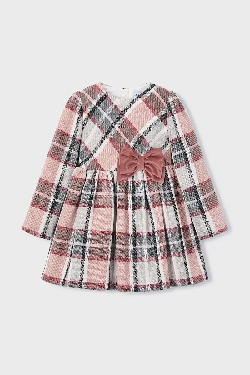 Mayoral Vestito bambina a campana con manica lunga e chiusura a zip miniatura 2