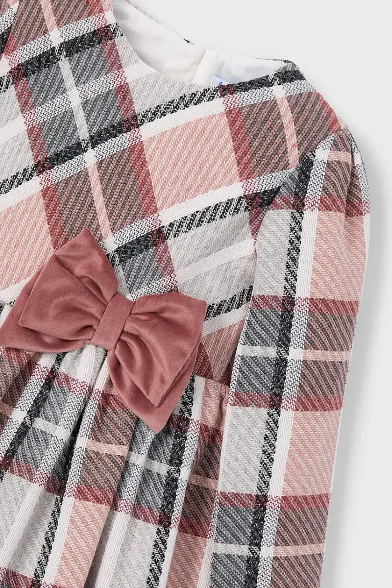 Mayoral Vestito bambina a campana con manica lunga e chiusura a zip miniatura 4