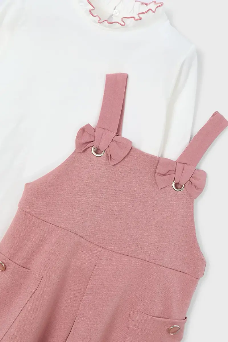 Mayoral Vestito bambina rosa con balze decorative miniatura 3