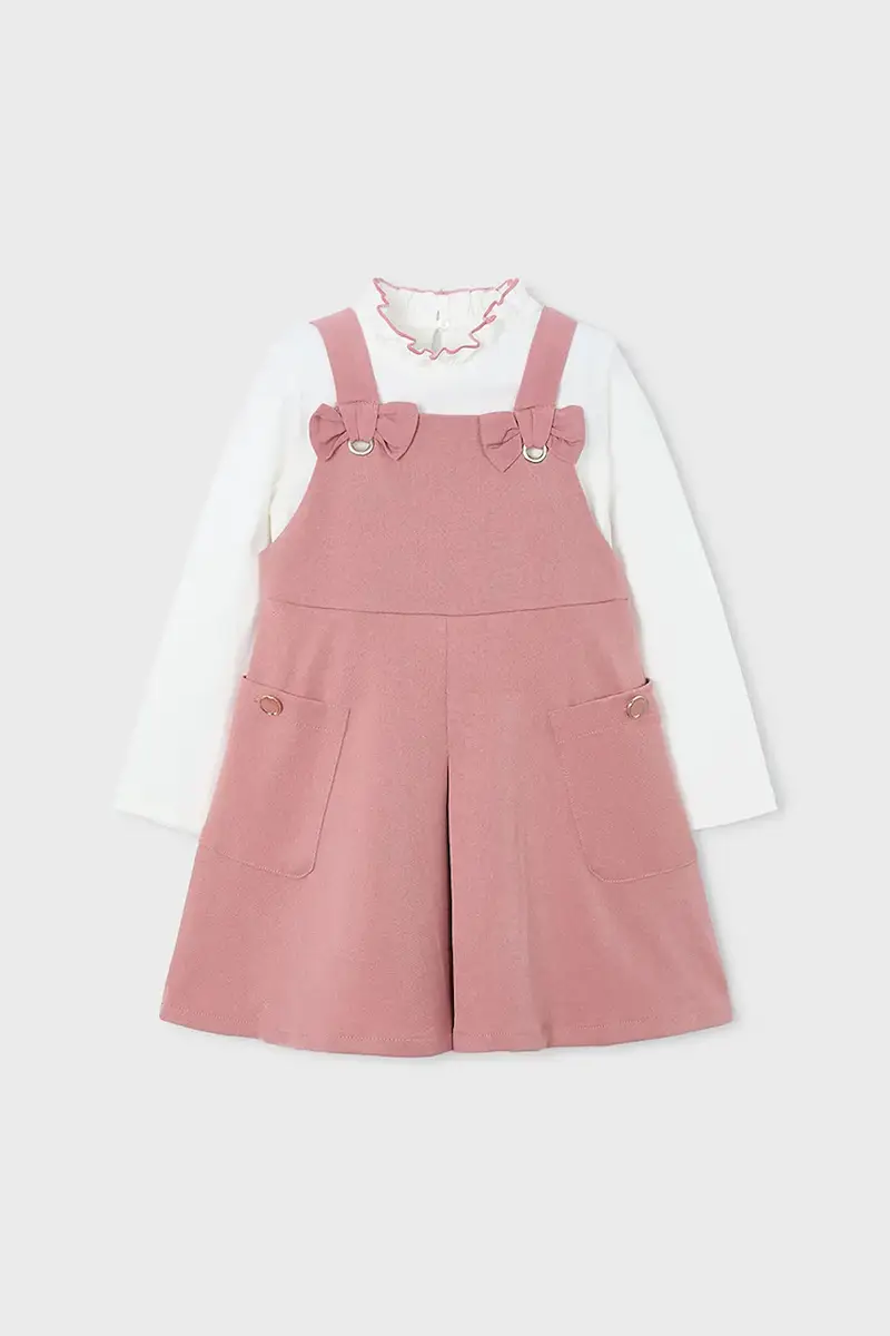 Mayoral Vestito bambina rosa con balze decorative