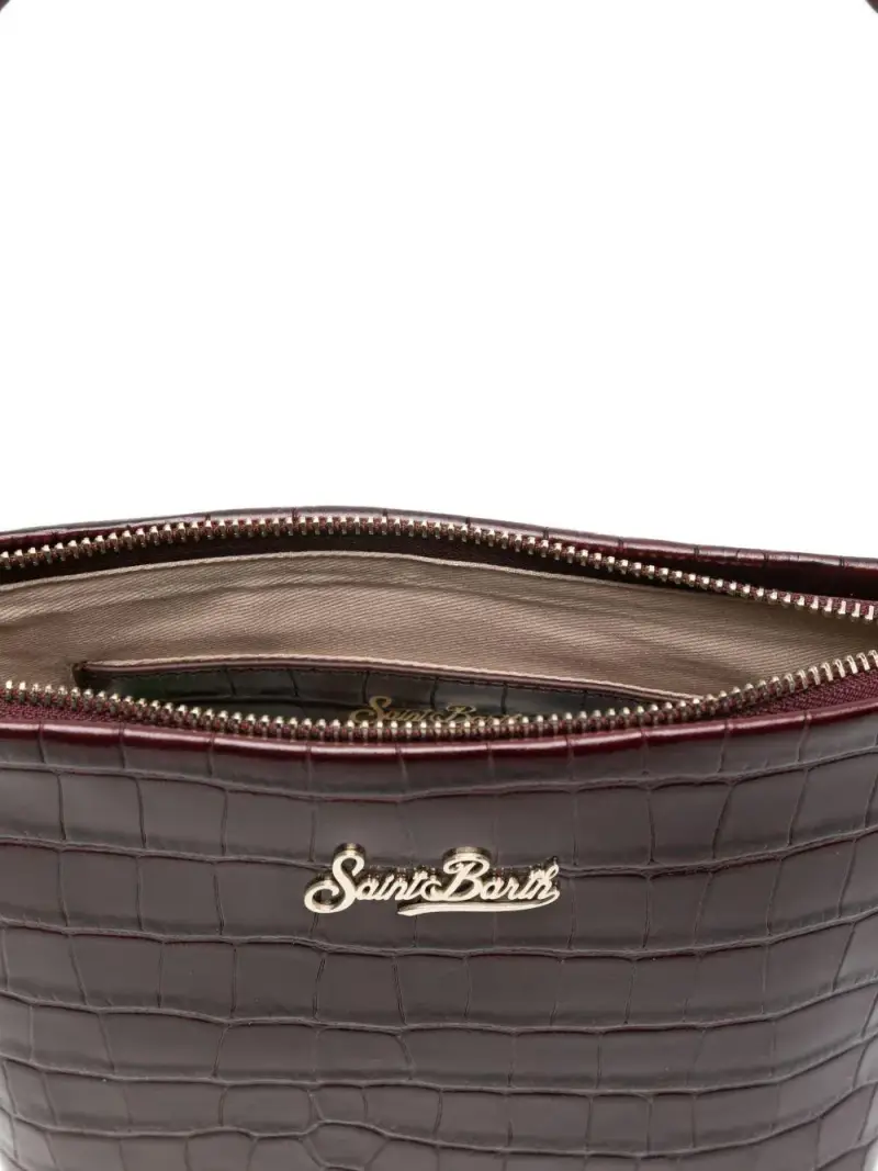 Mc2 Saint Barth Borsa Bordeaux in pelle miniatura 3