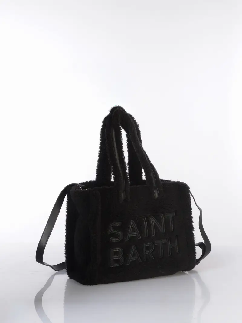 borsa a mano da donna Mc2 Saint Barth Medium effetto teddy NERO miniatura 2
