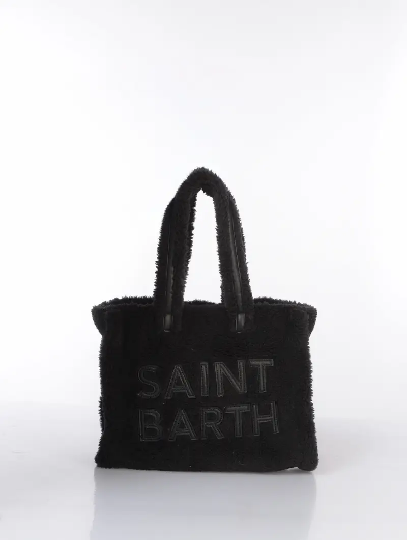 borsa a mano da donna Mc2 Saint Barth Medium effetto teddy NERO