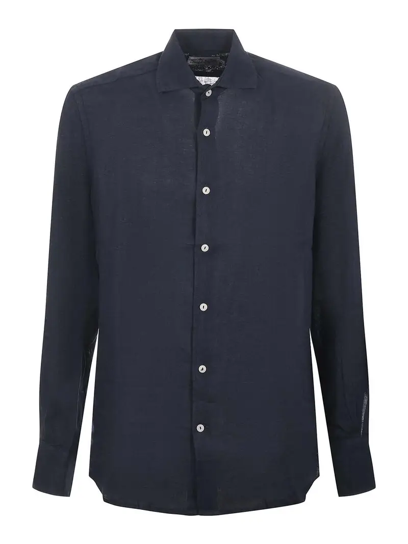 Camicia di lino Blu