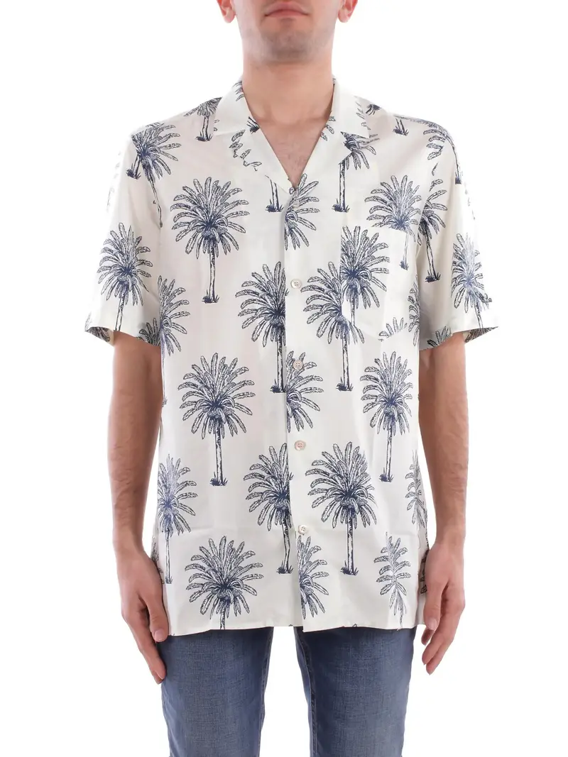 Camicia Uomo MC2 SAINT BARTH Fantasia Kalea cotton botanical palm