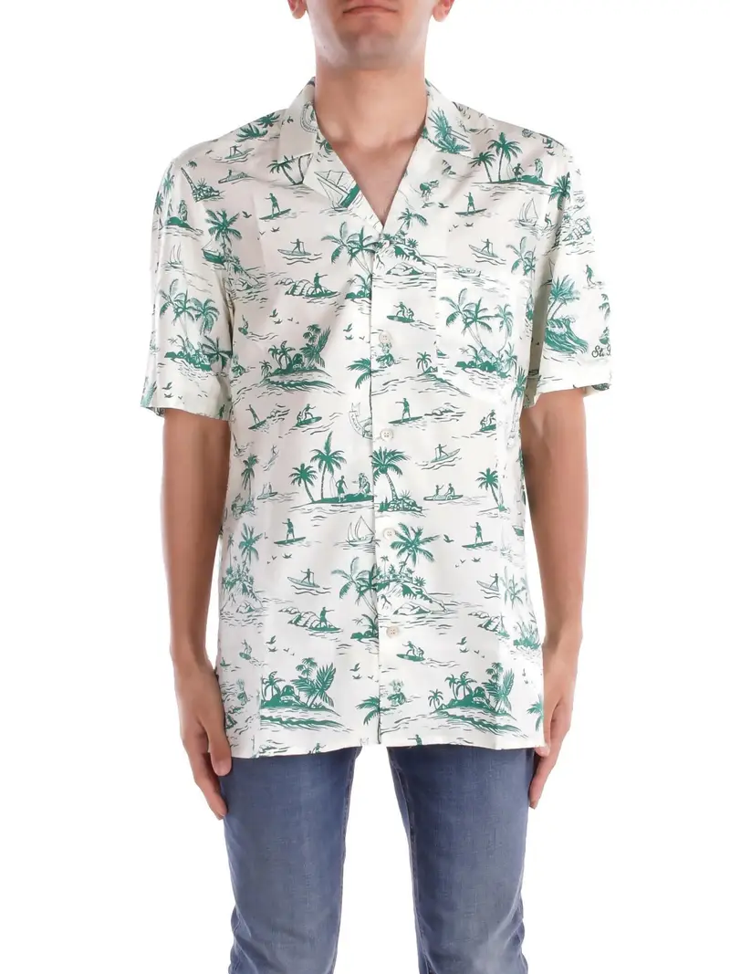 Camicia Uomo MC2 SAINT BARTH Fantasia Kalea cotton surfer paradise