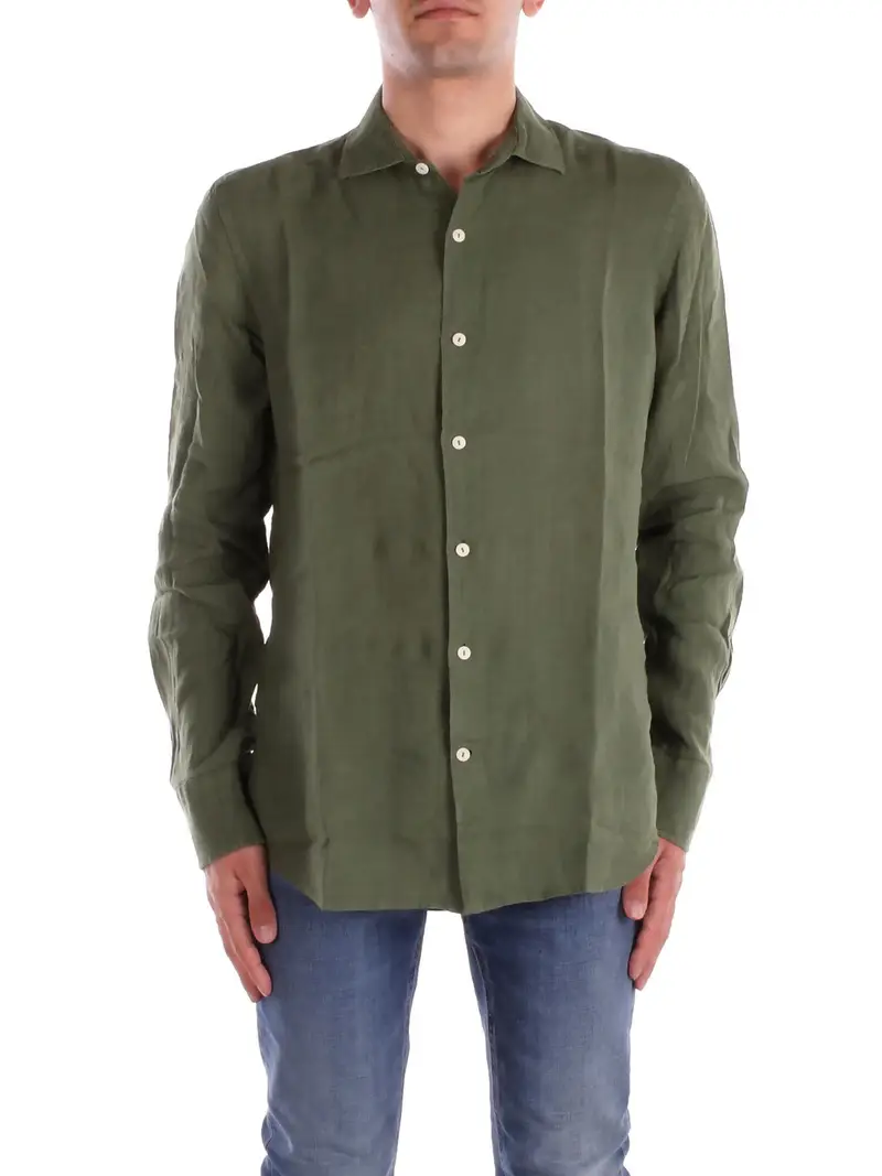 Camicia Uomo MC2 SAINT BARTH Militare Pamplona linen
