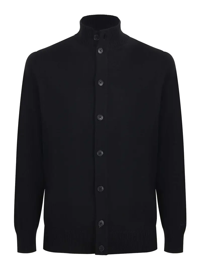 Cardigan in lana merino Nero