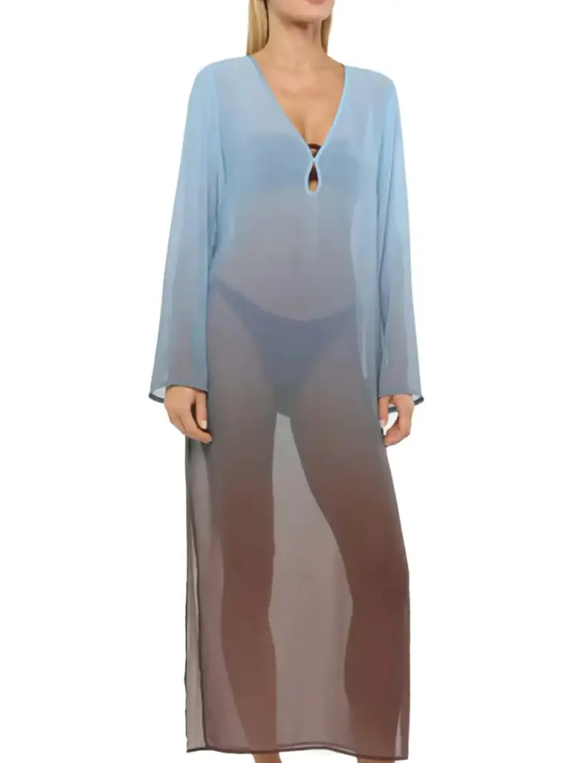 Copricostume Agatha tie-dye azzurro miniatura 2