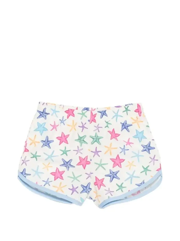 costume da bagno kids/junior beige con stampa stelle marine multicolor