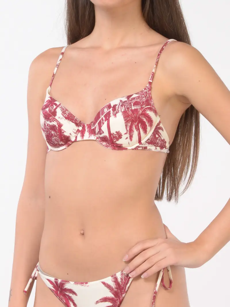 costume da donna Mc2 Saint Barth a due pezzi a fantasia jungle BEIGE