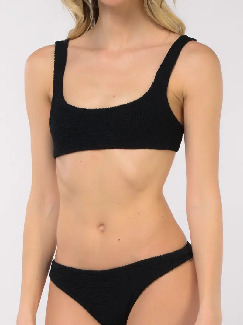 costume da donna Mc2 Saint Barth a due pezzi crinkle NERO