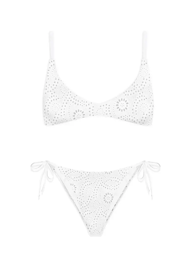 Costume marielle+paloma bianco in pizzo san gallo